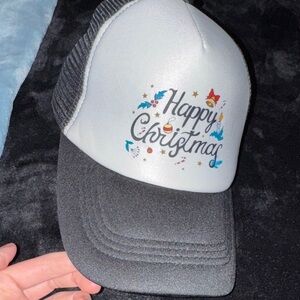 Festive Christmas Trucker Hat - Black and White